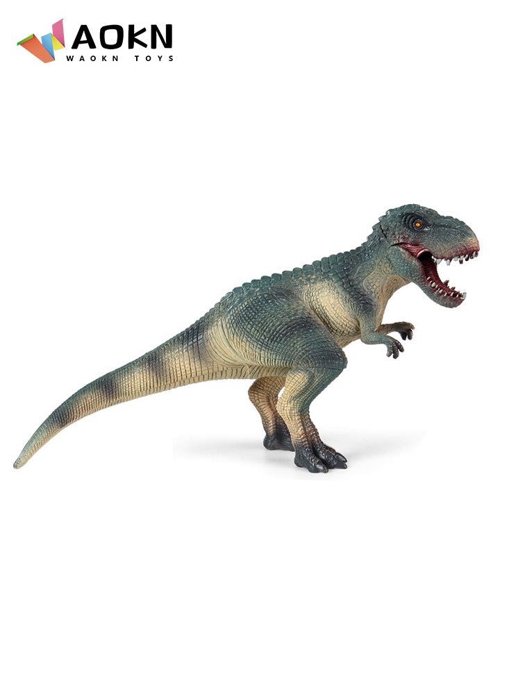 WAOKN - Simulated Tyrannosaurus Rex Model Realistic Bolon Figurines Plastic Tyrannosaurus with Movable Mouth Wildlife World Safari Animals Figures for Collection Science Educational Toy - Image 1