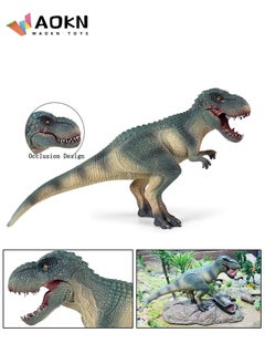 WAOKN Simulated Tyrannosaurus Rex Model Realistic Bolon Figurines Plastic Tyrannosaurus with Movable Mouth Wildlife World Safari Animals Figures for Collection Science Educational Toy  - Image 2