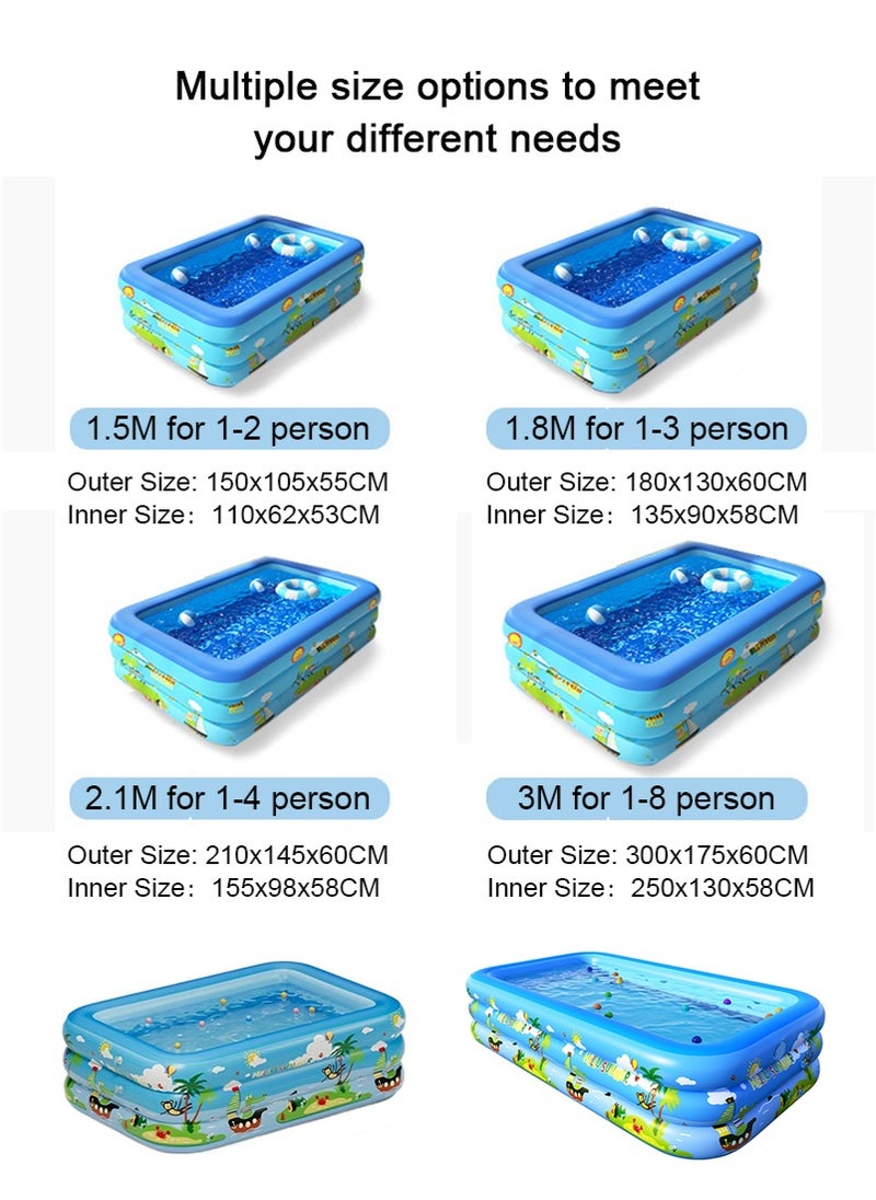 TAPIT 210x145x60CM Swimming Pool Children's Large Home Inflatable Pool Baby Outdoor Playground Pool Ocean Ball Pool  - Image 3