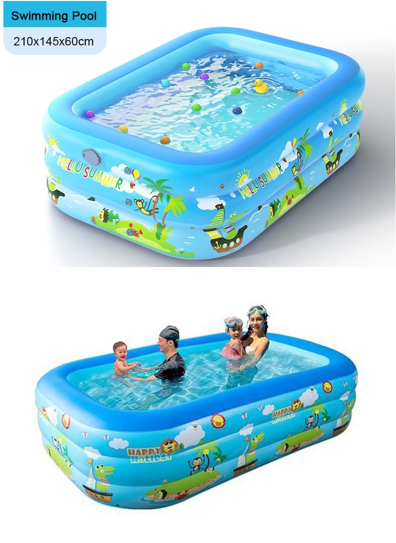 TAPIT 210x145x60CM Swimming Pool Children's Large Home Inflatable Pool Baby Outdoor Playground Pool Ocean Ball Pool  - Image 1