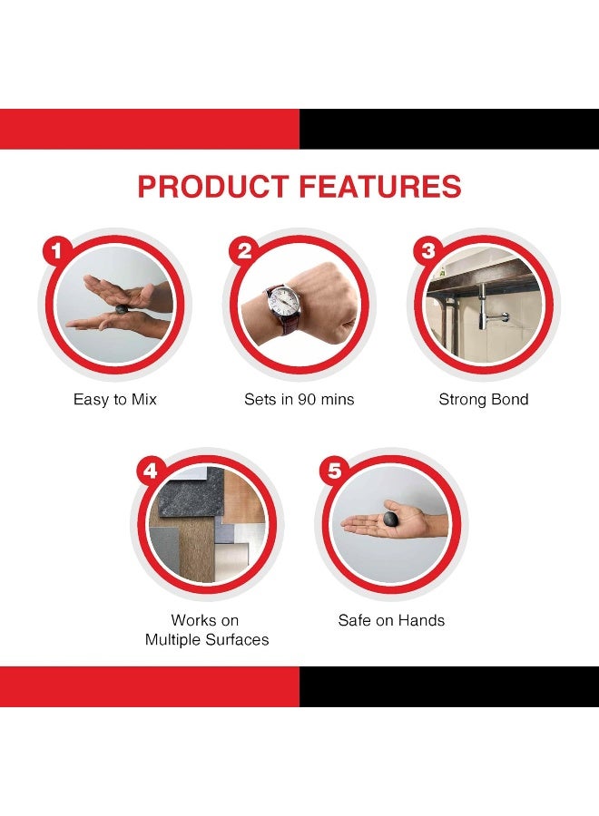 M-Seal ماسيل GP 100 جرام | معجون إبوكسي ثنائي المكون لسد تسربات الأنابيب، إصلاحات الأسطح/المكيفات، شقوق الجدران، إصلاحات أحواض الغسيل وللتشكيل والسد السريع - Image 4