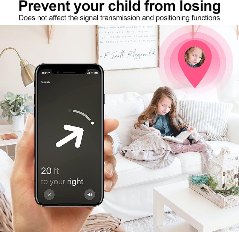 Yiurcy AirTag Bracelet for Kids, Apple Air Tag Protective Cover with Nylon Wristband, Anti Lost GPS Trackers Case Cover Elastic Watch Band for Toddlers Girls Boys Elders (Green) - Image 5