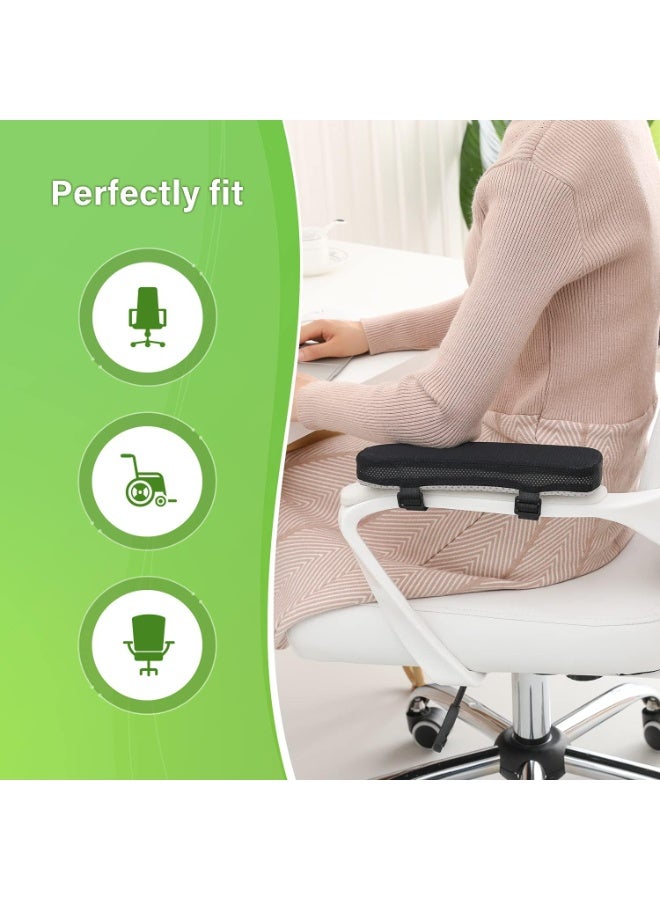 JCD Chair Armrest Cooling Gel Cushions, Memory Foam Elbow Pillow Pads, 9.8x3x1.2 inch, for Office & Gaming Chairs - Image 5