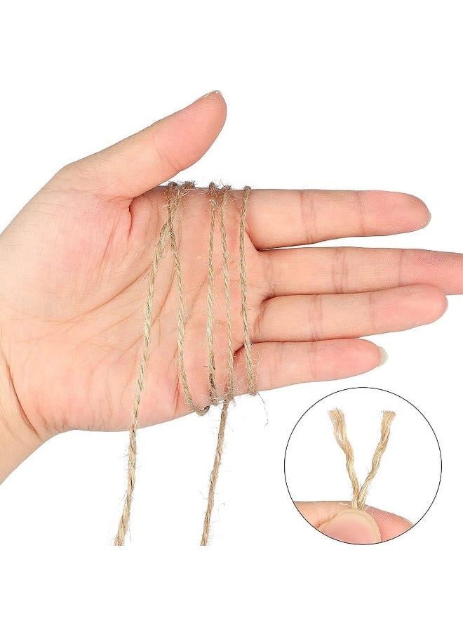MOMENT Jute Twine String 2Mm, 100M Natural Jute Rope, 2Ply Durable Jute Twine Heavy Duty For Crafts, Gift Wrapping, Gardening, Packing, Picture Display, Wedding, Christmas Decoration, Ornament  - Image 2