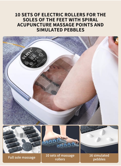 Foot Spa Bath Massager Machine With Temperature Control Vibration And Bubble Jet