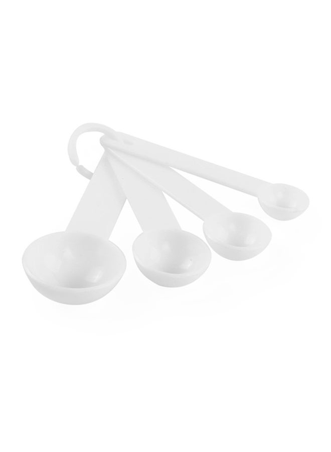 Royalford 4Pcs Measuring Spoon Set Dishwasher Safe White - Image 1