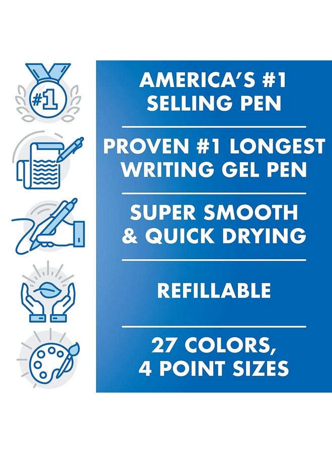 بايلوت قلم حبر جل قابل للسحب بريميوم G2 84065، قابل لإعادة التعبئة، حبر أسود، 0.7 مم، 36/حزمة - Image 3