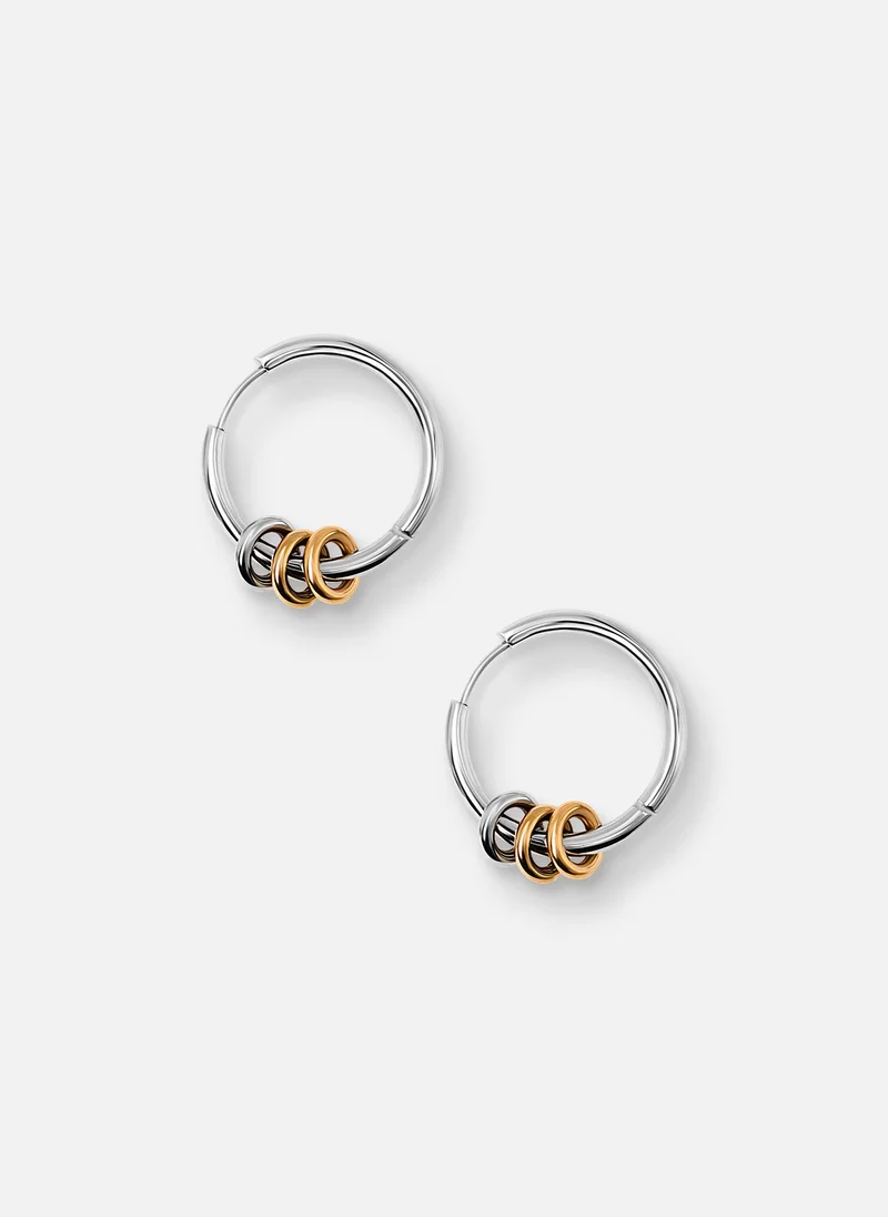 Lichi Hoop earrings with colorful links