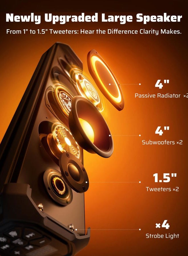 Ehaho بار صوتي Ehaho 26 بوصة مع 6 مكبرات صوت، مكبرات صوت عربة جولف بلوتوث [مع إضاءة RGB وضوء وامض] نظام راديو مكبر صوت ATV مقاوم للماء IP66، متوافق مع Polaris RZR CFmoto Zforce Can-Am - Image 3