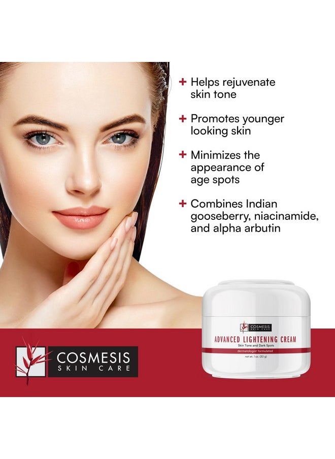 Cosmesis Skin Care Cosmesis Advanced Lightening Cream Reduce Dark Spots Rejuvenate Skin Tone Youngerlooking Skin Indian Gooseberry Niacinamide Alpha Arbutin 1 Oz  - Image 3