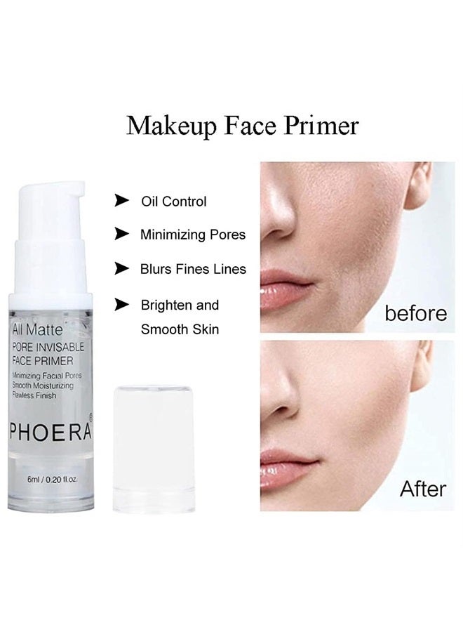 Hilareco PHOERA Foundation, Air Cushion CC Cream Natural Foundation,Phoera Foundation Full Coverage,Phoera Face Primer, Kabuki Brush Foundation Brush Makeup (105 Sand + #05 Medium Deep CC Cream)  - Image 3