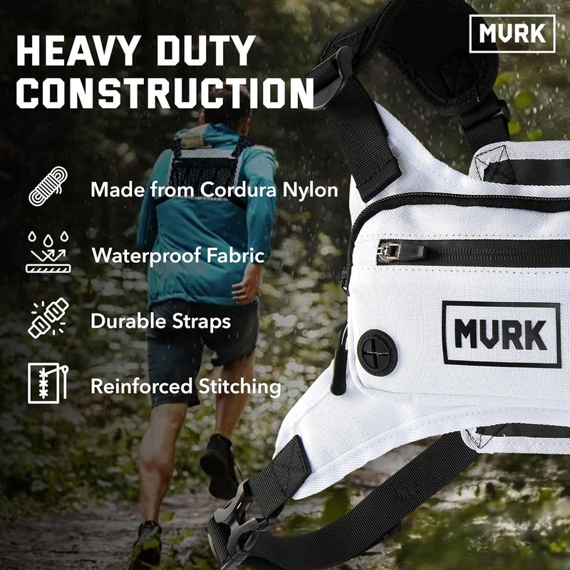 MVRK Water Resistant Chest Pack - Running Vest for Workouts, Running Phone Holder Extra Storage, Lightweight Running Pack - Image 3