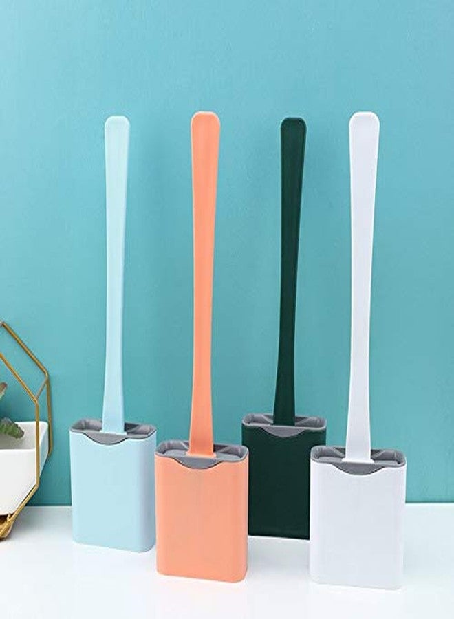 RD MALL Silicone Flexible Toilet Brush with Quick Drying Holder for Deep Cleaning Bathroom Bathtub and Toilet (Multicolor) - Image 5