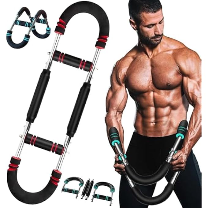 rayihni Saker Twister Arm Trainer, 40-100Lb Adjustable Chest Workout Equipment, Sakerplus Arm Exercise Equipment, Portable Detachable Spring Resistance For Home Fitness Anywhere, By (Red) - Image 2