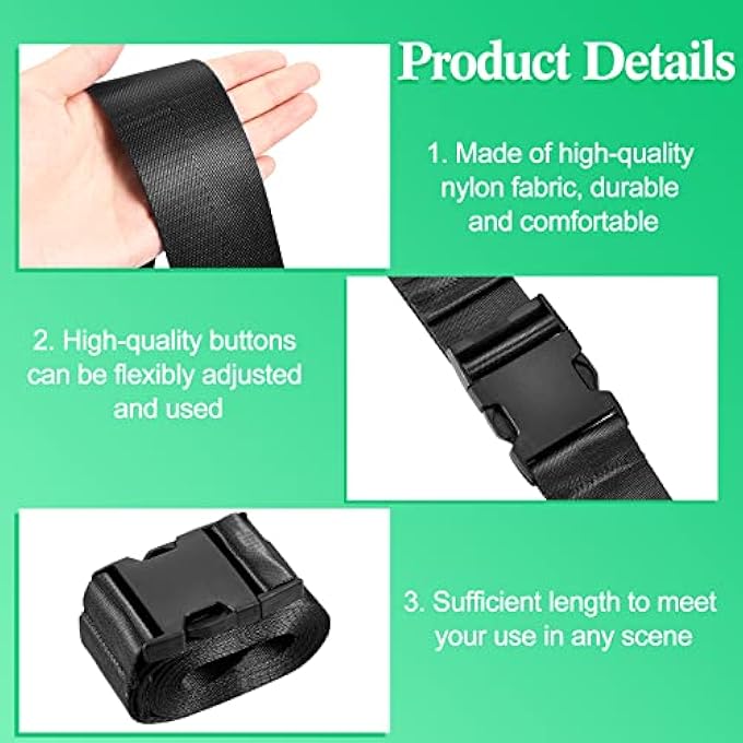 rayihni حزام تحريك الأطراف مع سحب يدوي حزام مرونة قابل للتعديل أحزمة مشي ممتعة لتمديد اليوغا ساق كتف تمرين (أسود) - Image 4