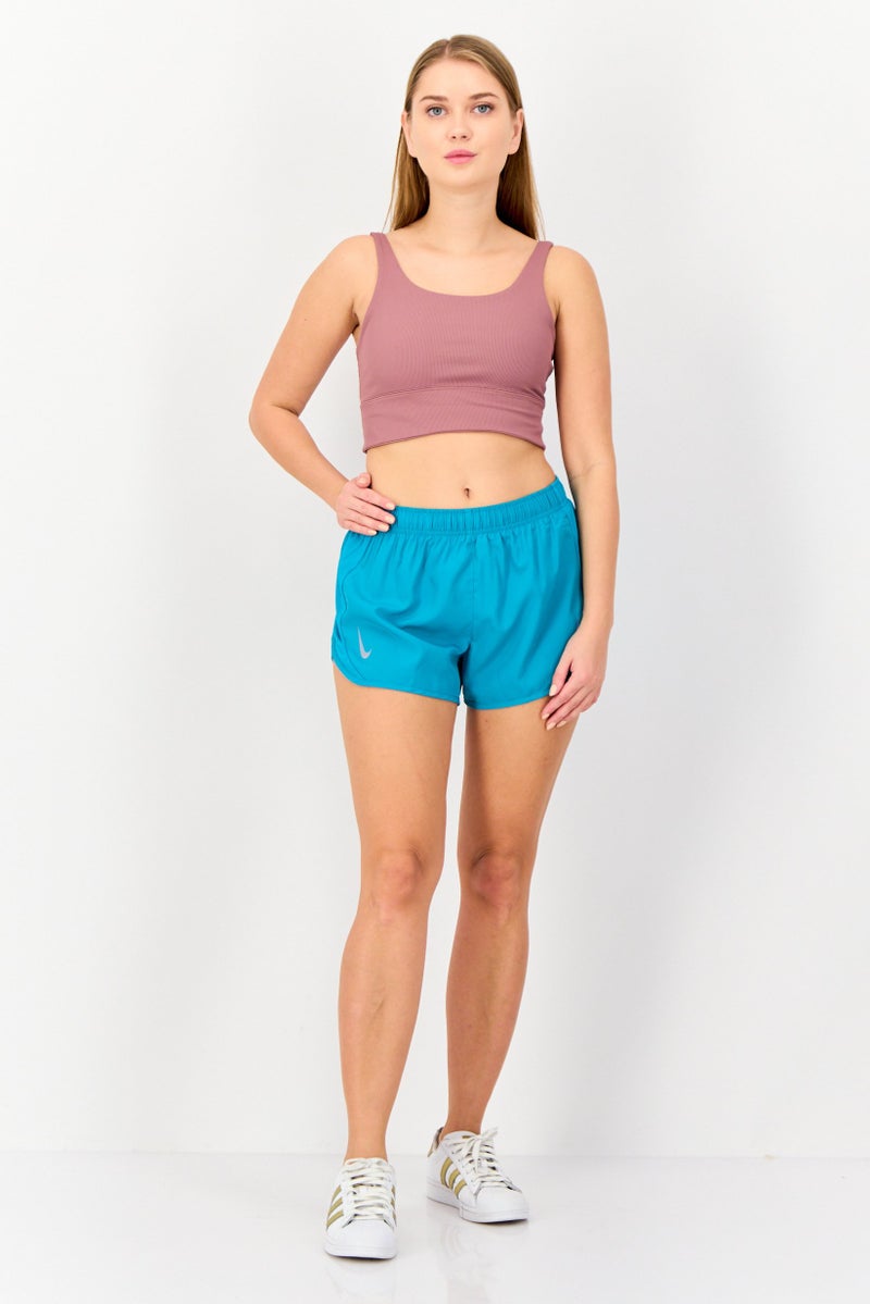 Nike Women Sportswear Fit Brand Logo Running Shorts, Teal Green - Image 3