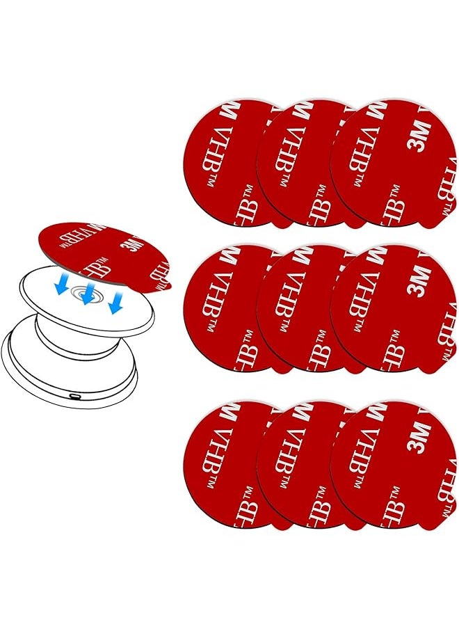 erorex - 9 Pack Sticky Adhesive Replacement For Socket Mount Base Vhb 3M Sticker Pads For Phone Collapsible Grip And Stand Back 9Pcs 35Mm Double Sided Tapes And 4Pcs Cleaning Prep Pads - Image 1
