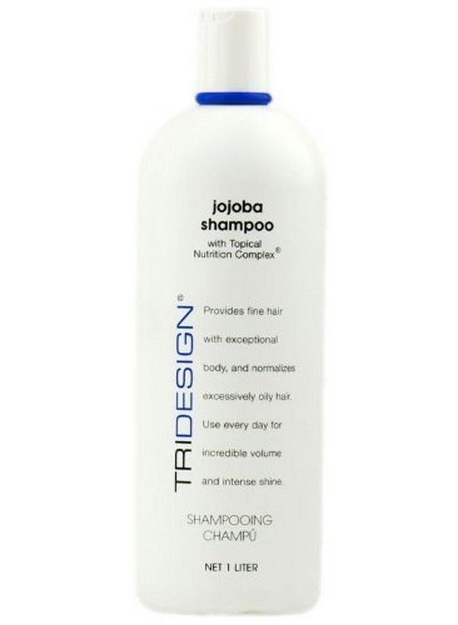 TRIDESIGN Tri Professional Hair Care Jojoba Moisturizing Shampoo 32 Oz For All Types Of Hair Dry Fine & Oily Hair Jojoba Extracts Panthenol Collagen Protein & Henna Hair Thickening & Moisturizing Shampoo  - Image 4