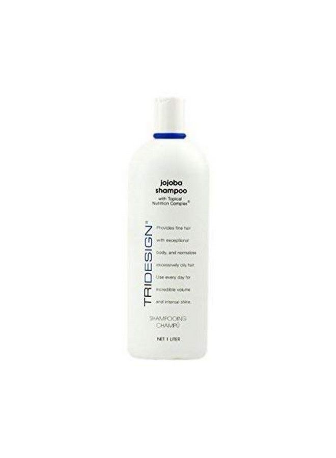 TRIDESIGN Tri Professional Hair Care Jojoba Moisturizing Shampoo 32 Oz For All Types Of Hair Dry Fine & Oily Hair Jojoba Extracts Panthenol Collagen Protein & Henna Hair Thickening & Moisturizing Shampoo  - Image 2
