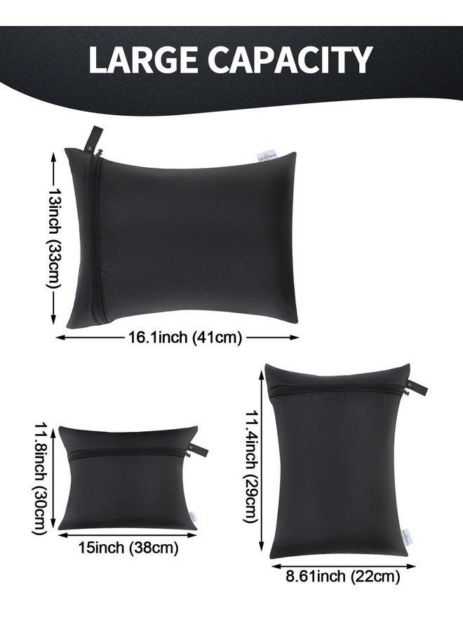 بيبي جول حقيبة سفر بيبي جول المبللة والجافة، عبوة من 3 قطع، مقاومة للماء لحفاضات الأطفال، والشاطئ، وحمام السباحة، وصالة الألعاب الرياضية، وملابس السباحة، وتخزين الطعام، والملابس المبللة (مقاسات S، M، L)، 3SMLJ01-B - Image 1