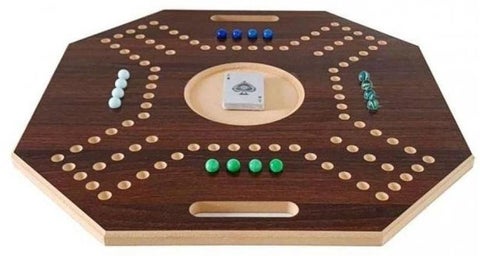 4-Player Royal Jackaroo Board and Card Game Set with 16 marbles, durable and sturdy