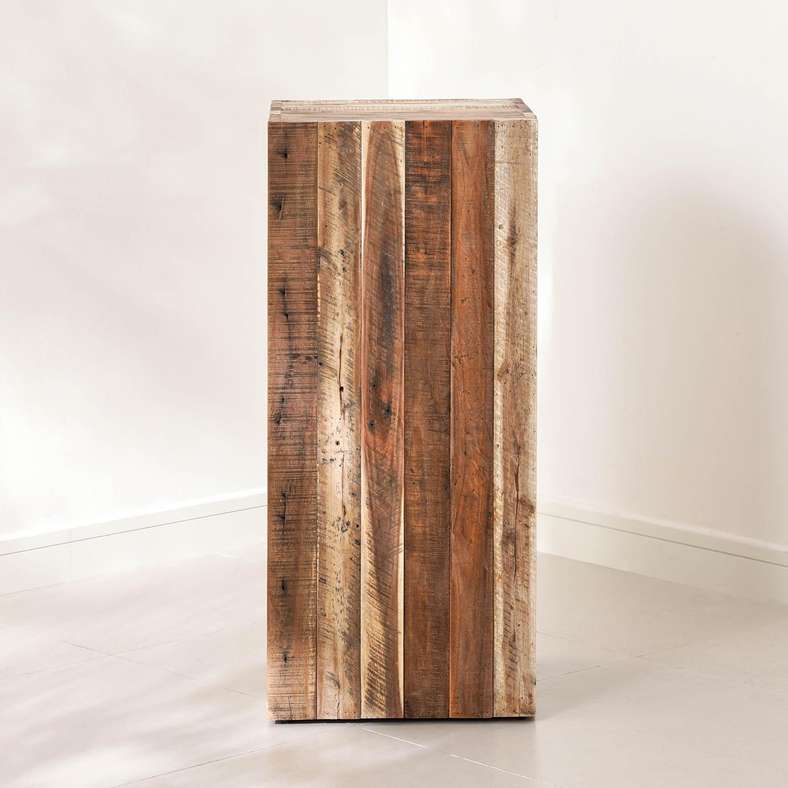 Pan Home Brook Wooden Decor Pillar 40x40x90cm- Brown - 112AIC9903555 - Image 4