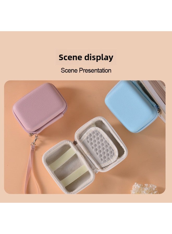 Portable Digital Camera Bag EVA Storage Pouch Suitable For sony Nikon Digital Cameras Waterproof PU Handbag Neutral Gender-Color:White  - Image 4