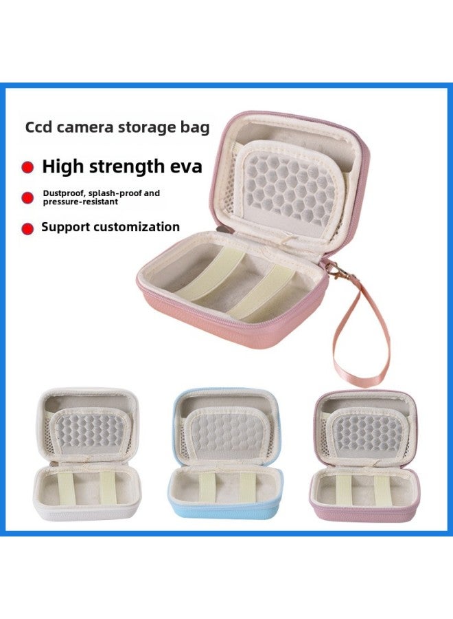 Portable Digital Camera Bag EVA Storage Pouch Suitable For sony Nikon Digital Cameras Waterproof PU Handbag Neutral Gender-Color:White  - Image 2