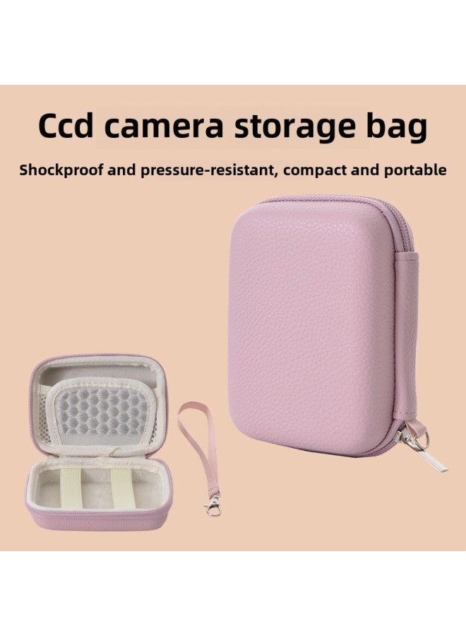 Portable Digital Camera Bag EVA Storage Pouch Suitable For sony Nikon Digital Cameras Waterproof PU Handbag Neutral Gender-Color:White  - Image 3