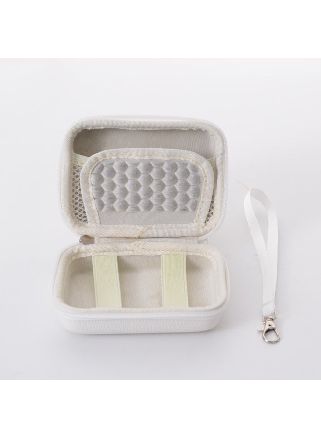 Portable Digital Camera Bag EVA Storage Pouch Suitable For sony Nikon Digital Cameras Waterproof PU Handbag Neutral Gender-Color:White  - Image 1