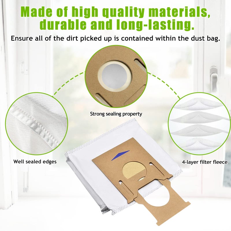 Chuancheng 5 Pack Dust Bags For Yeedi K781+,For ECOVACS Deebot Ozmo T8, T8 Aivi, T8+ T8 AIVI+, T8MAX, N8 Pro Plus/N8 Pro, N8+ Plus, N8 Pro+, T9 AIVI T9 PRO T9 MAX DX93, DDX96, Vacuum Cleaner Parts - Image 4
