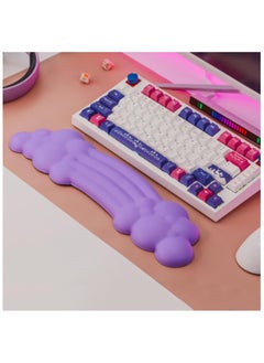 PIWIJOY Cloud Pad Keyboard Wrist Rest Soft Memory Foam -Purple  - Image 4
