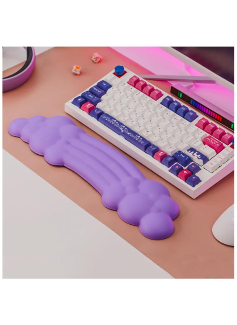 PIWIJOY - Cloud Pad Keyboard Wrist Rest Soft Memory Foam -Purple - Image 1