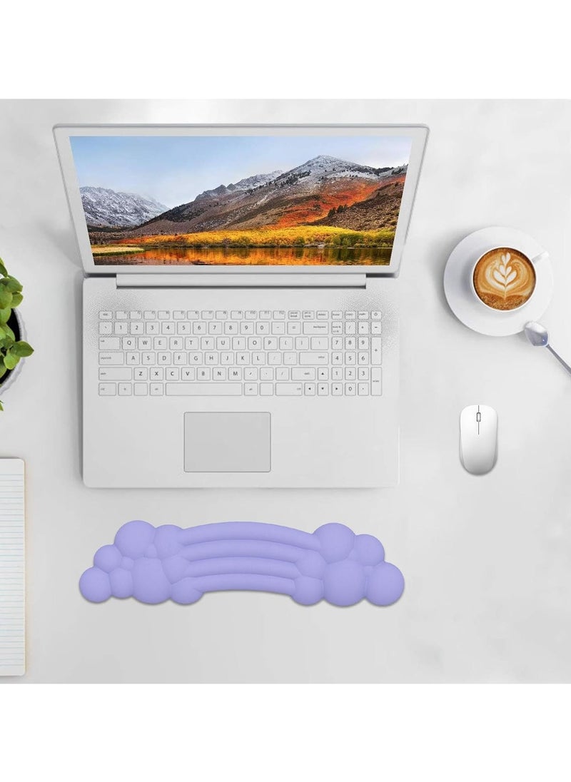 PIWIJOY - Cloud Pad Keyboard Wrist Rest Soft Memory Foam -Purple - Image 1