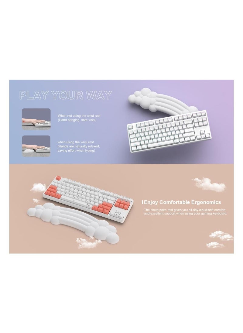 PIWIJOY - Cloud Pad Keyboard Wrist Rest Soft Memory Foam -Purple - Image 1