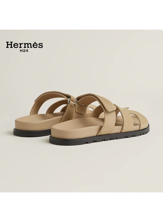 Hermes H24 صندل ”H24 Chypre“ من هيرميس للنساء، مزود بشريط فيلكرو، لون رملي - Image 3