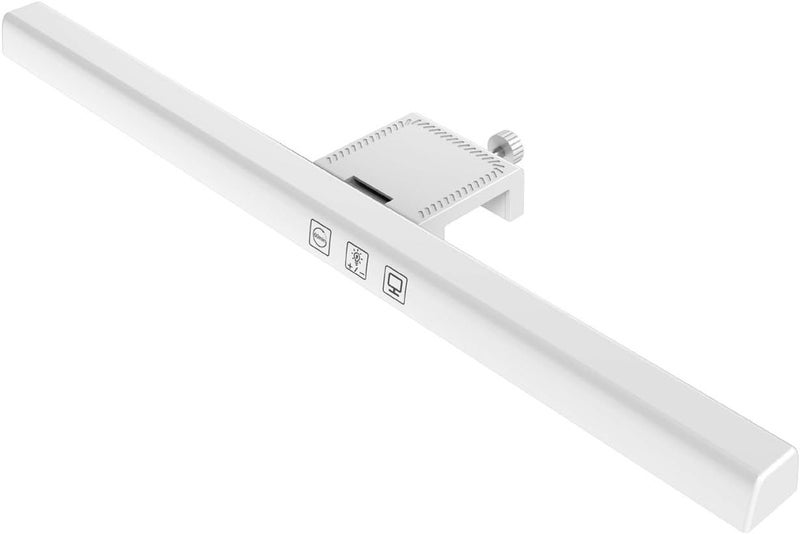 Toriseek Monitor Light Bar, Computer Monitor Lamp Dimmable Screen Light Bar With Eye-Care Adjustable Brightness & 3 Color Temperature, USB Powered Screenbar for Desk Home Office Game (White,33CM) - Image 1