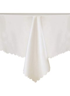 MileMelo Rectangle Table Cloth – Washable Water Resistance Microfiber Tablecloth Decorative Table Cover for Banquet Party Kitchen Dining Room Off white  - Image 3