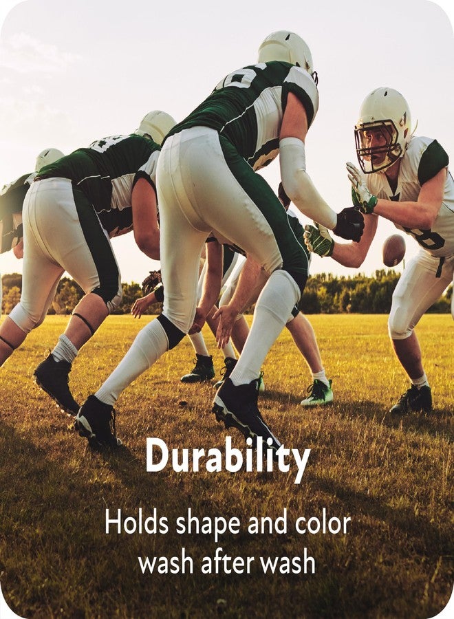 Sof Sole Football Over-the-Calf Team Athletic Performance Socks (2 Pair), Large, White - Image 2