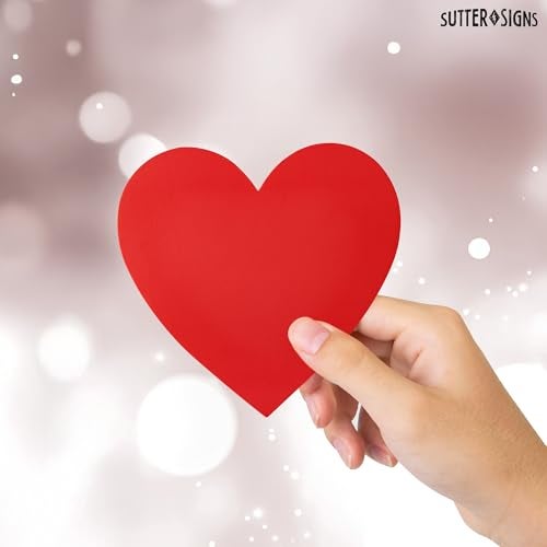 Sutter Signs Large Heart Paper Cutouts 54 ct | 5" Cut Out Shapes for Bulletin Board, Classroom, Decorations, Crafts - Image 3