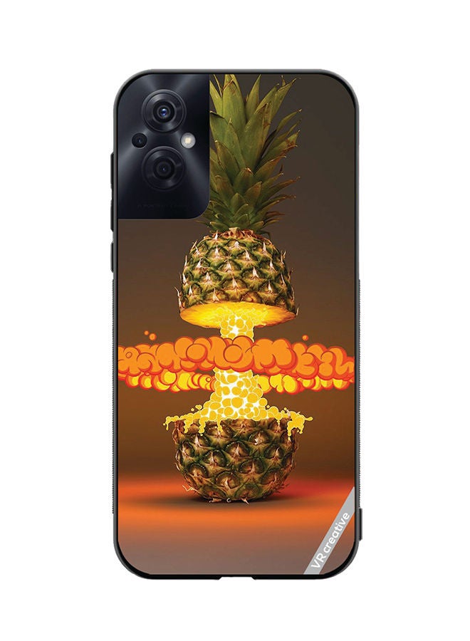 VR CREATIVE Protective Case Cover For Oppo Reno8 Z Fire Pineapple Design Multicolour - Image 1