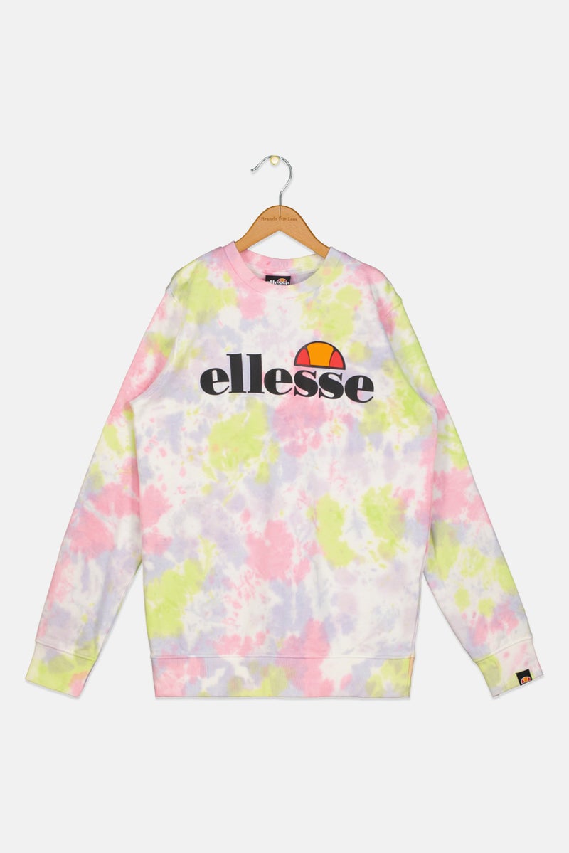 Ellesse Kids Girl Tie-Dye Sweatshirt, Pink - Image 1