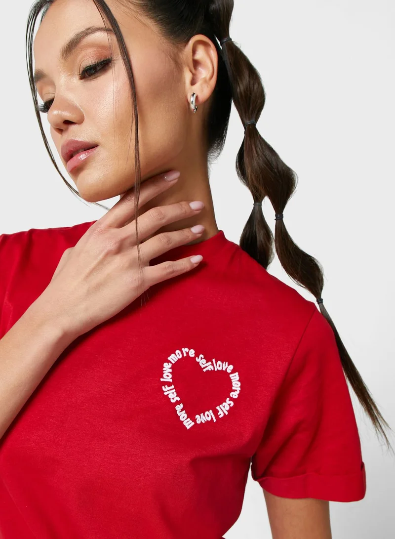 جينجر Regular Tshirt Eiht Roll Up Cuff ( Tacked)