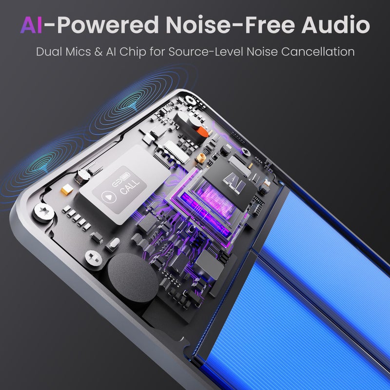 ABVPO AI Voice Recorder, Transcribe & Summarize, AI Noise Cancellation Technology, Supports 152 Languages, 64GB Memory APP Control Audio Recorder for Lectures, Meetings, Calls (Starlight) - Image 3