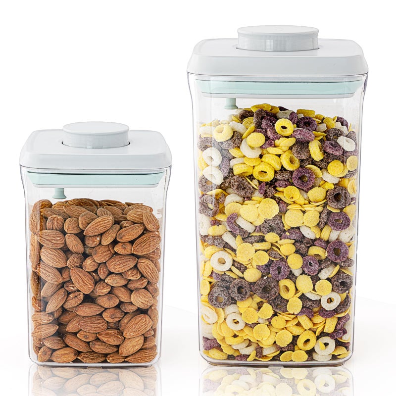 Tourdeus Pop Airtight Containers for Food Storage Leakproof Air Tight Containers Pantry Storage Containers with Lids Set of 2 20Qt09Qt