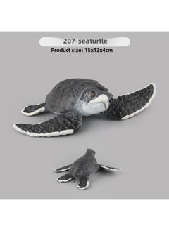 Simulation Whale Shark Tiger Shark Blue Whale Marine Biological Model Deep Sea Prehistoric Ancient Deng's Fish Trilobite Animal Model-Color:PL127-207 Turtle 142g