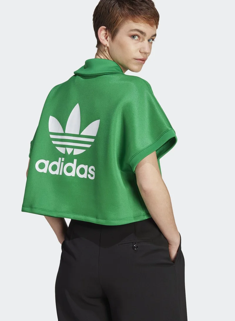 adidas Originals Oversized Cropped Polo T-Shirt