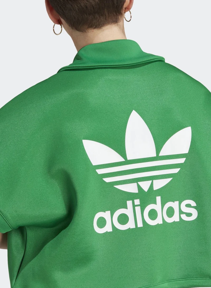 adidas Originals Oversized Cropped Polo T-Shirt