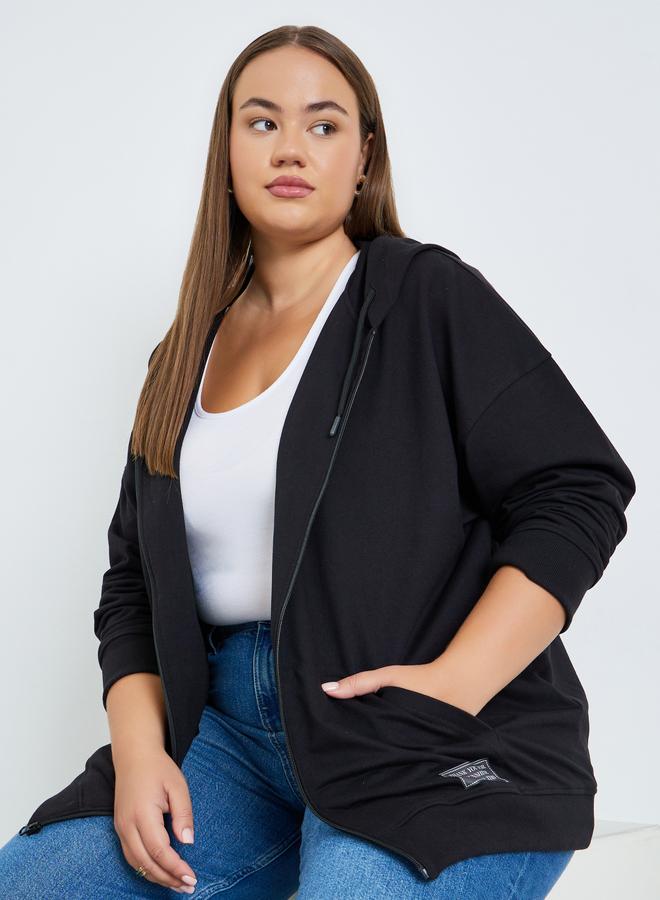 Styli Women Plus Size Black Oversized Hoodie - Image 3