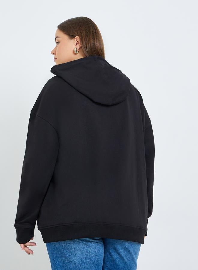Styli Women Plus Size Black Oversized Hoodie - Image 5